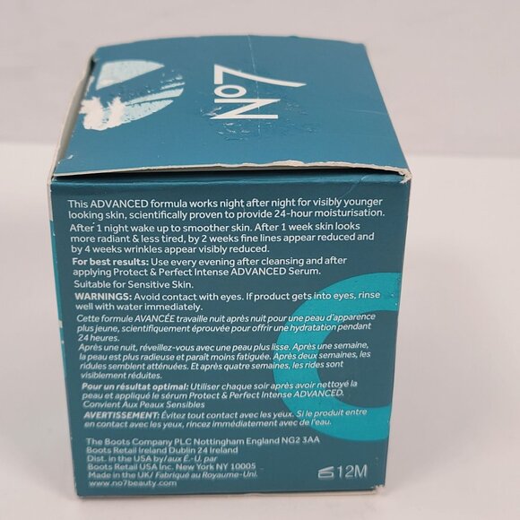 No7 Protect & Perfect Intense Advanced Night Cream 50ml NIB - Picture 3 of 5